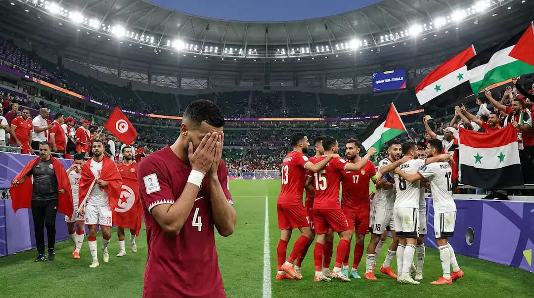 كأس العرب قطر وتونس تودعان المنافسات وسوريا وفلسطين تتأهلان لربع النهائي