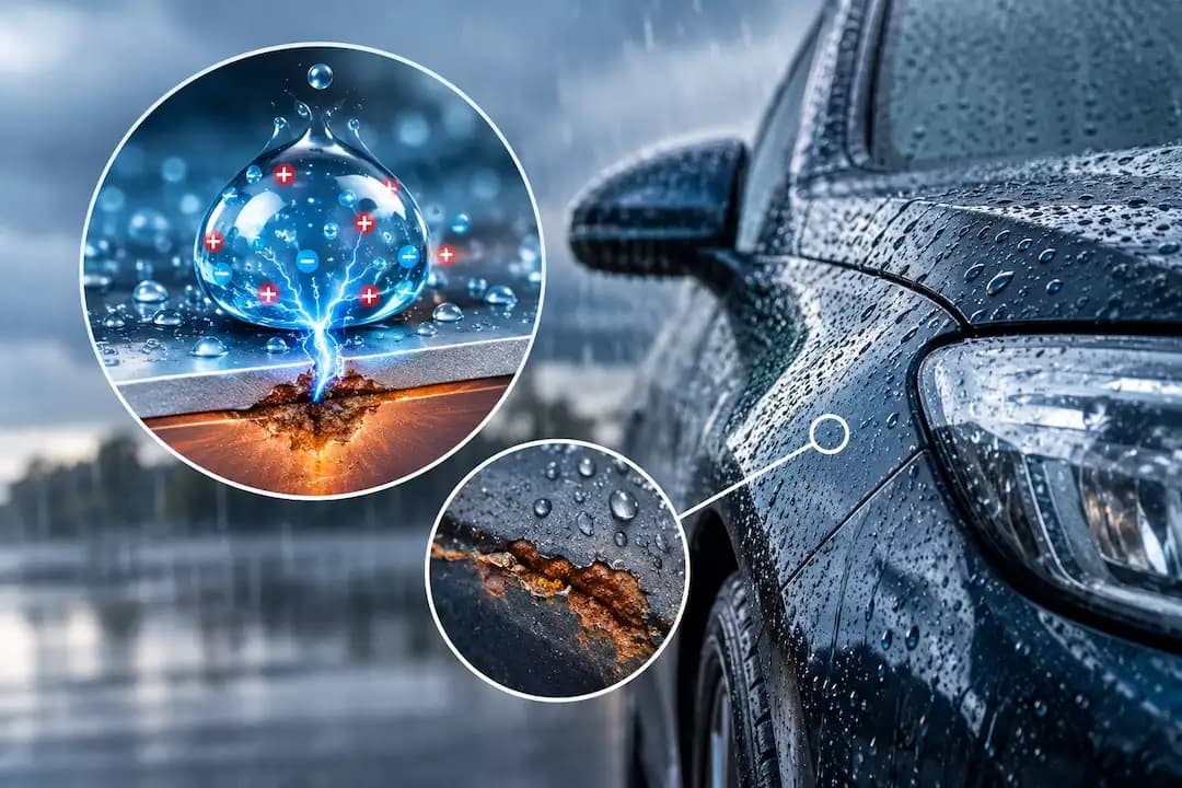 How Raindrops Cause Car Paint Corrosion: Study Reveals Secret